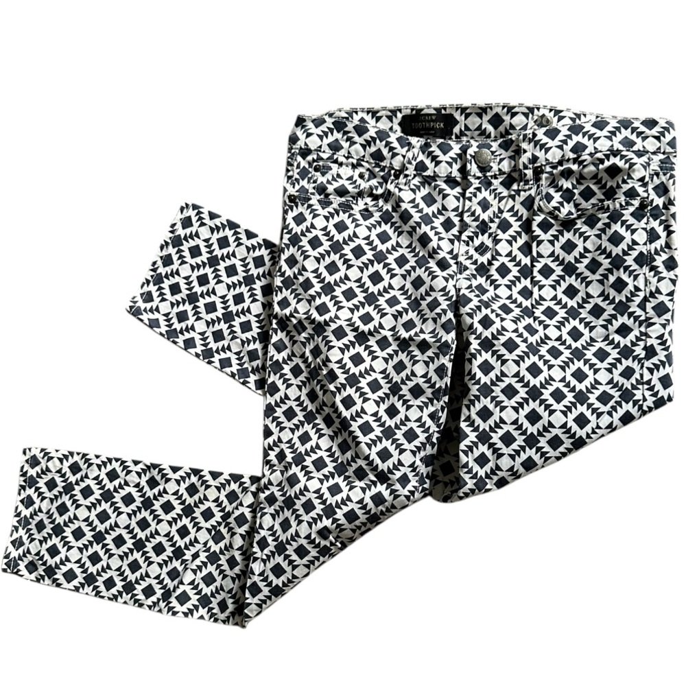 J. Crew Geometric Print Skinny Jeans